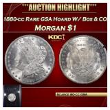 1880-cc Morgan Dollar Rare GSA Hoard W/ Box & COA