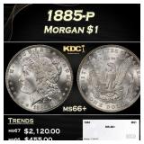 1885-p Morgan Dollar $1 ms66+ SEGS