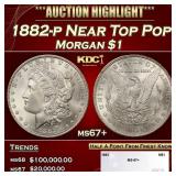 1882-p Morgan Dollar Near Top Pop $1 ms67+ SEGS