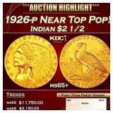 1926-p Gold Indian Quarter Eagle Near Top Pop! $2
