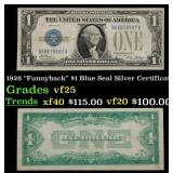 1928 $1 Blue Seal Silver Certificate "Funnyback" G