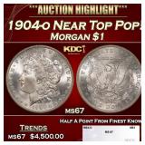 1904-o Morgan Dollar Near Top Pop! $1 ms67 SEGS