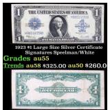 1923 $1 large size Silver Certificate Grades Choic