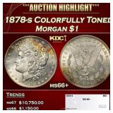 1878-s Morgan Dollar Colorfully Toned $1 ms66+ SEG