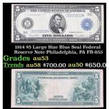 1914 $5 Large Size Blue Seal Federal Reserve Note