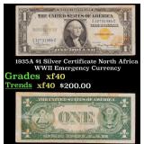 1935A $1 Silver Certificate North Africa WWII Emer