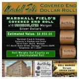 Rare Morgan UNC MARSHALL FIELDS 10 $1 Roll Green L