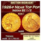1926-p Gold Indian Quarter Eagle Near Top Pop! $2