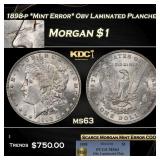 PCGS 1898-p *Mint Error* Obv Laminated Planchet Mo