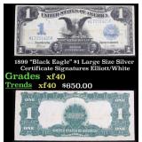 1899 $1 large size Silver Certificate "Black Eagle