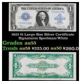 1923 $1 large size Silver Certificate Grades Choic