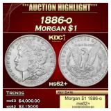 1886-o Morgan Dollar $1 ms62+ USCG