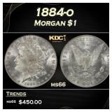 1884-o Morgan Dollar $1 Grades ms66