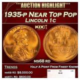 1935-p Lincoln Cent Near Top Pop 1c ms68 rd SEGS