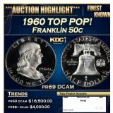 1960 Proof Franklin Half Dollar TOP POP! 50c pr69