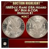 1885-cc Morgan Dollar Rare GSA Hoard W/ Box & COA