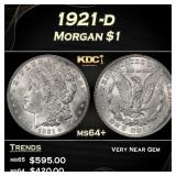 1921-d Morgan Dollar $1 Grades ms64+
