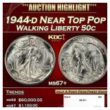 1944-d Walking Liberty Half Dollar Near Top Pop 50