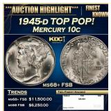 1945-d Mercury Dime TOP POP! 10c ms68+ FSB SEGS