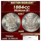 1884-cc Morgan Dollar $1 ms66 SEGS