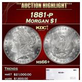 1881-p Morgan Dollar $1 ms66+ SEGS