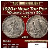 1920-p Walking Liberty Half Dollar Near Top Pop 50