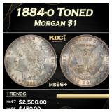 1884-o Morgan Dollar Toned $1 ms66+ SEGS
