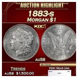 1883-s Morgan Dollar $1 au58 SEGS