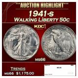 1941-s Walking Liberty Half Dollar 50c ms66 SEGS