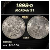 1898-o Morgan Dollar $1 Grades ms64