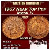 1907 Indian Cent Near Top Pop 1c ms66+ rb SEGS