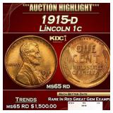 1915-d Lincoln Cent 1c ms65 rd SEGS