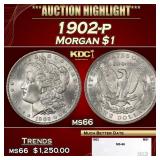 1902-p Morgan Dollar $1 ms66 SEGS