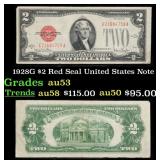 1928G $2 Red Seal United States Note Grades Select