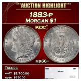 1883-p Morgan Dollar $1 ms66+ SEGS
