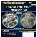 1940-d Mercury Dime TOP POP! 10c ms68+ FSB SEGS