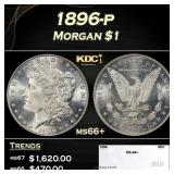 1896-p Morgan Dollar $1 ms66+ SEGS