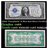 1928A $1 Blue Seal Silver Certificate "Funnyback"