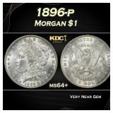 1896-p Morgan Dollar $1 Grades ms64+