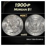 1900-p Morgan Dollar $1 Grades ms65