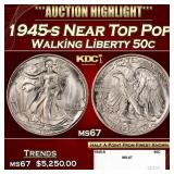 1945-s Walking Liberty Half Dollar Near Top Pop 50