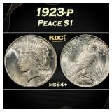 1923-p Peace Dollar $1 Grades ms64+
