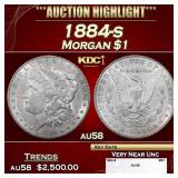 1884-s Morgan Dollar $1 au58 SEGS