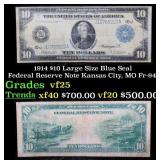 1914 $10 Large Size Blue Seal Federal Reserve Note