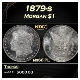 1879-s Morgan Dollar $1 Grades ms66 PL
