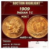 1909 Indian Cent . 1c ms65+ rd SEGS