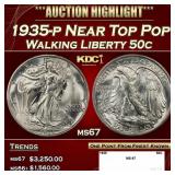 1935-p Walking Liberty Half Dollar Near Top Pop 50