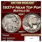 1937-p Buffalo Nickel Near Top Pop 5c ms67+ SEGS