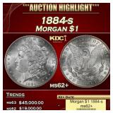 1884-s Morgan Dollar $1 ms62+ USCG