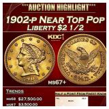 1902-p Gold Liberty Quarter Eagle Near Top Pop $2